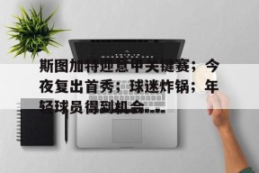 爱游戏下载-关于斯图加特迎意甲关键赛；今夜复出首秀；球迷炸锅；年轻球员得到机会的信息